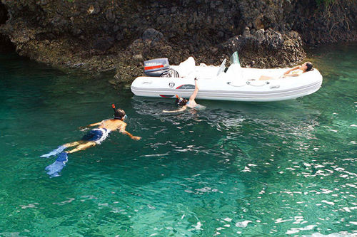Gommone fuoribordo - Captain - Silver marine - RIB / con console centrale / max. 4 persone