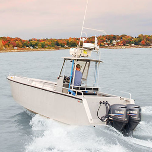 Barca open fuoribordo - 7.5m - Kanter Yachts - bimotore / con console centrale / con prendisole