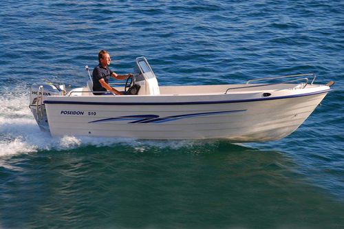 Barca open fuoribordo - FISH 5.10 T - Biskinis Bros S.A. - con console centrale / da pesca sportiva / max. 7 persone