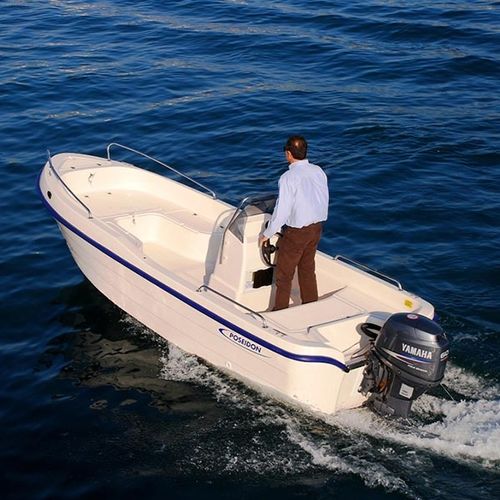Barca open fuoribordo - FISH 4.99 M - Biskinis Bros S.A. - con console centrale / da pesca sportiva / max. 7 persone