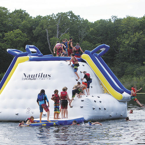 Gioco acquatico scivolo - Nautilus - RAVE Sports - muro da scalata / salto in alto / per base turistica sportiva