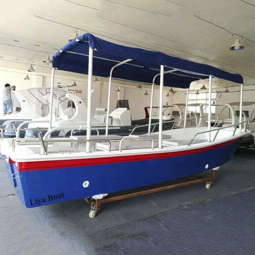 Barca open fuoribordo - SW580B - Qingdao Lian Ya Boat Co.,Ltd. - per la pesca / in fibra di vetro / max. 8 persone