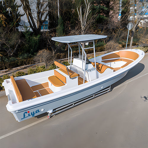 Barca open fuoribordo - Panga boat 760 - Qingdao Lian Ya Boat Co.,Ltd. - con console centrale / per base turistica sportiva / da pesca sportiva