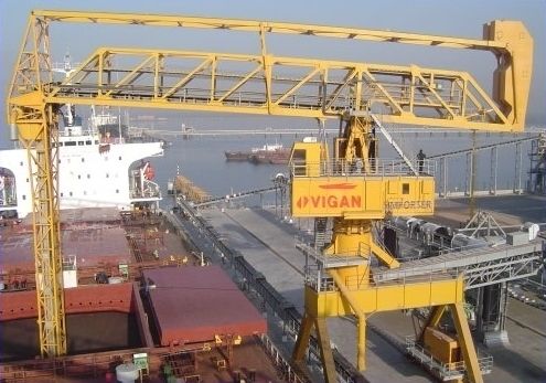 Scaricatore di navi a vite - SIMPORTER 1000 tph - VIGAN Engineering S.A. - continuo / meccanico / su rotaie