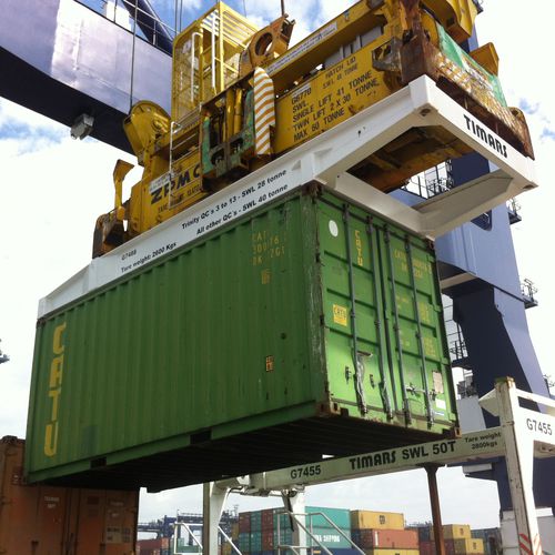 Spreader per contenitori - Offset frame - TIMARS AB - elettrico / semiautomatico