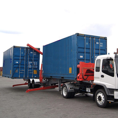 Carrello portacontainer - SB121  - Steelbro - per terminale portuario / con caricamento laterale / autocaricante