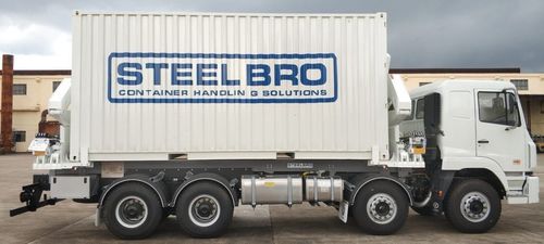Carrello portacontainer - SB362 - Steelbro - per terminale portuario / con caricamento laterale / autocaricante