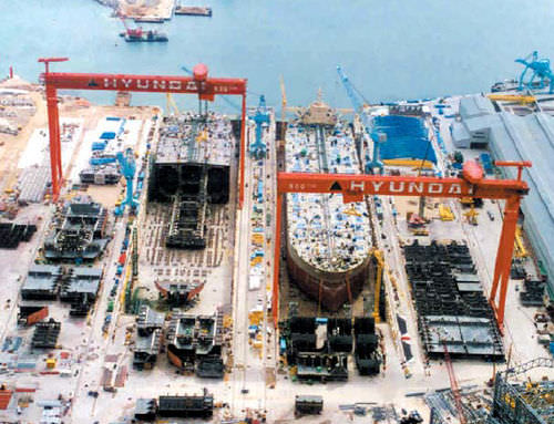 Gru per cantiere navale - Hyundai Samho Crane Division - a portale