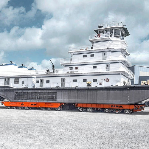 Carrello per movimentazione - Nicolas Industrie - per barca professionale / per cantiere navale / a 4 assi