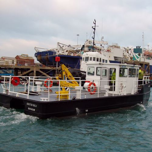 Barca professionale nave antinquinamento - PollCat - Desmi - catamarano / entrobordo