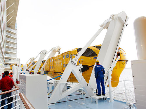 Gruetta per nave - D-NP.SP - d-i davit international-hische GmbH - per scialuppa di salvataggio / elettrica / ad accumulo di energia
