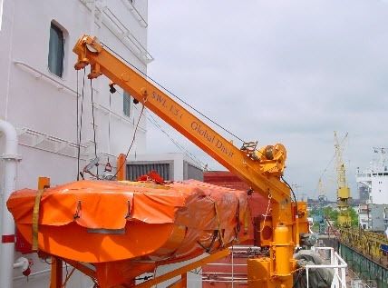 Gruetta per nave - RHS.L.S. - GLOBAL DAVIT - per battello di emergenza / manuale