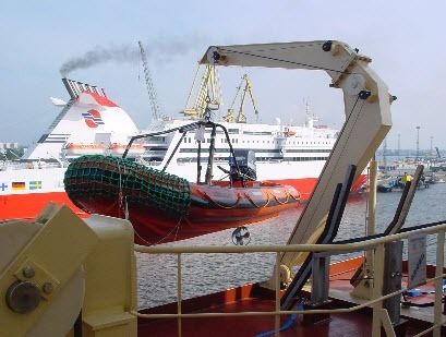 Gruetta per nave - RHP - GLOBAL DAVIT - per battello di emergenza / idraulica / girevole