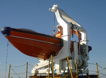 Gruetta per nave - GLOBAL DAVIT - per battello di emergenza / idraulica / girevole