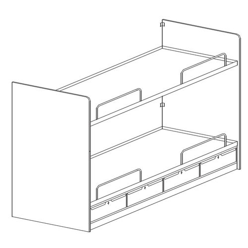 Letto a castello - KK1980/133-403  - Meblomor - per nave
