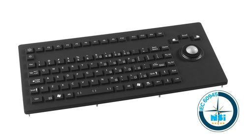 Tastiera per PC per nave - RKCT92 - NSI - per marina / 92 tasti / con trackball