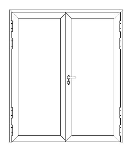 Porta per nave - Pocadel Oy, - con cerniera laterali / doppia / indoor