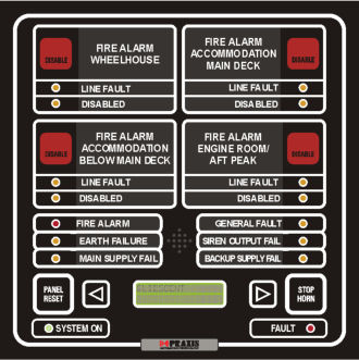 Sistema allarme per nave - FAS - Praxis Automation Technology - antincendio