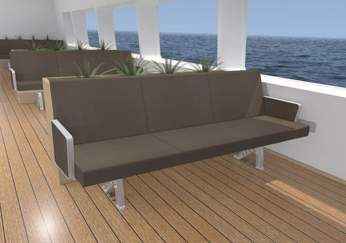 Panchetta per nave passeggeri - WM 900 SOFA - West Mekan - 3 posti / con braccioli