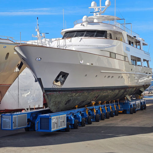 Carrello per movimentazione - BL580MA–90°DSC TRIDEM - BOAT LIFT - per barca / per cantiere navale / tandem