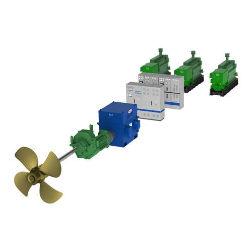 Sistema di propulsione per nave - Propulsion - STADT - ibrido diesel-elettrico / elettrico