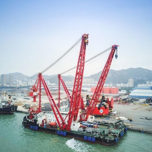 Gru su piattaforma galleggiante - Huisman - per carico pesante / con braccio articolato / offshore