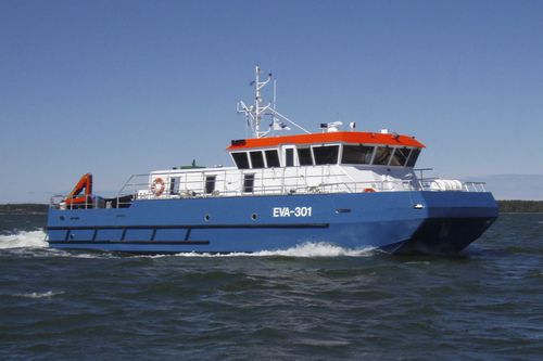 Barca professionale nave idrografica - EVA-301 - UKI Workboat - catamarano / entrobordo / in alluminio