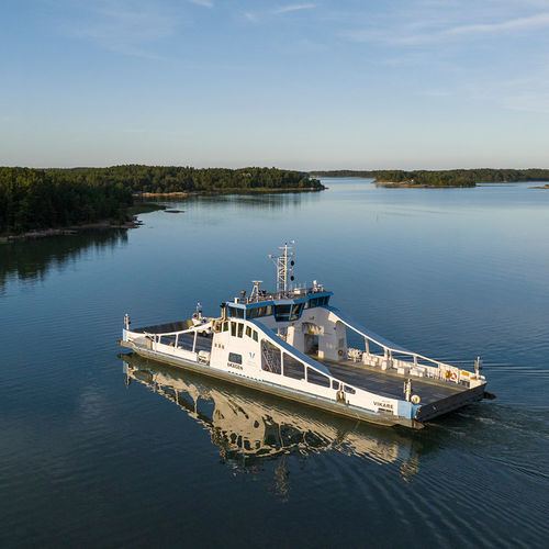 Traghetto per auto catamarano - Vikare & Nestori - UKI Workboat - in acciaio