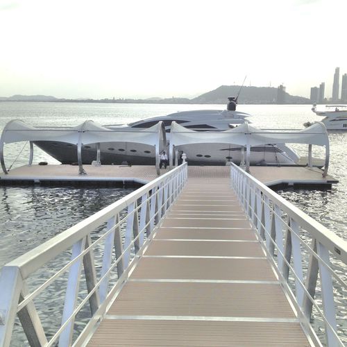Passerella per pontile - Serie 55 / Serie 105  - Various width & lengths - Structurmarine - articolata / in alluminio / con corrimano