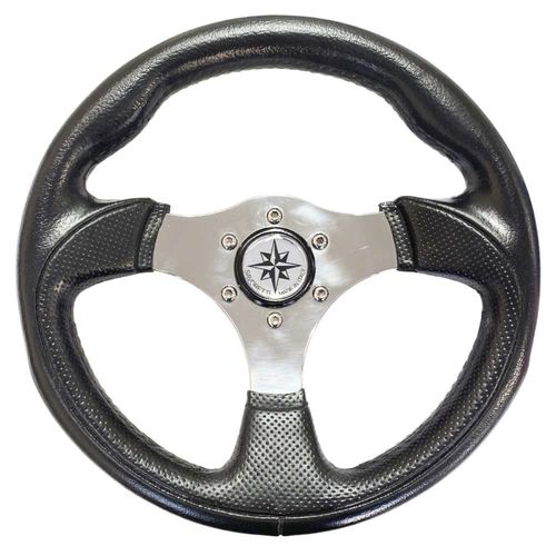 Volante per barca a motore in acciaio inossidabile - T12 series - SAVORETTI ARMANDO & C. s.n.c. - rivestito con vernice poliuretanica / racing / a tre razze