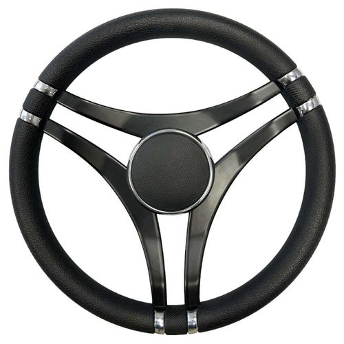 Volante per barca a motore rivestito con vernice poliuretanica - T28GHOST - SAVORETTI ARMANDO & C. s.n.c. - a tre razze