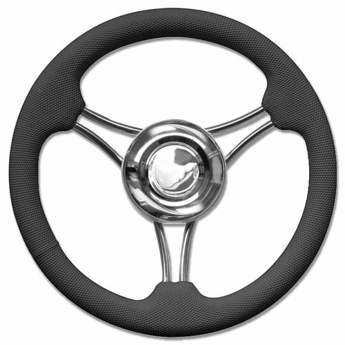 Volante per barca a motore in acciaio inossidabile - T22RB series - SAVORETTI ARMANDO & C. s.n.c. - rivestito con vernice poliuretanica / in legno / a sei razze