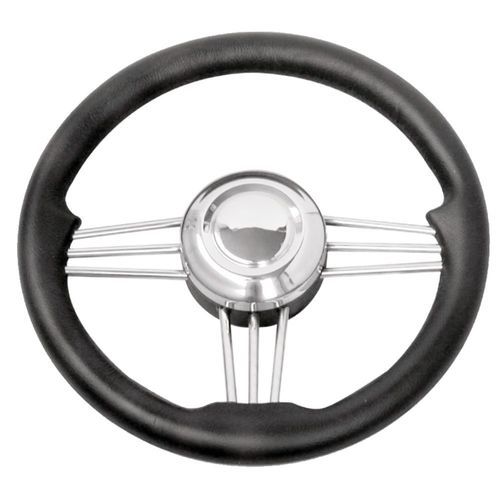 Volante per barca a motore rivestito con vernice poliuretanica - T14 series - SAVORETTI ARMANDO & C. s.n.c. - a nove razze / grigio / nero