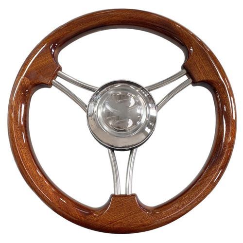 Volante per barca a motore in acciaio inossidabile - T22RMO-RTE series - SAVORETTI ARMANDO & C. s.n.c. - in teak / in mogano / racing