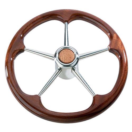 Volante per barca a motore in teak - T8M series - SAVORETTI ARMANDO & C. s.n.c. - in mogano / tradizionale / a cinque razze