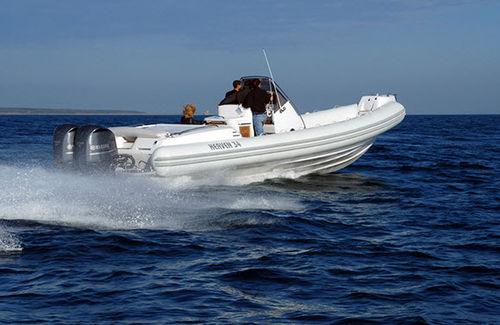 Gommone fuoribordo - 34 OPEN EFB - Heaven Gommoni - bimotore / semirigido / con console centrale