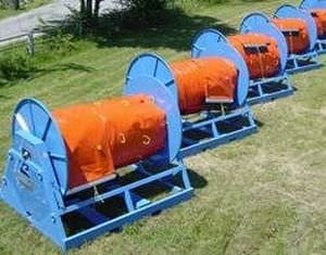 Avvolgitore per barriera antinquinamento in container - Elastec