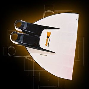 Monopinna per apnea - Dolphin Smart - Specialfins Ltd. - in fibra di vetro / in gomma