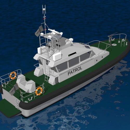 Barca professionale patrol boat - 18m - HolyHead Marine Services - pilotina / entrobordo / GRP