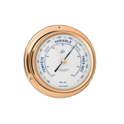 Barometro analogico - CONF-547914 - AD NAUTIC - in ottone / bianco