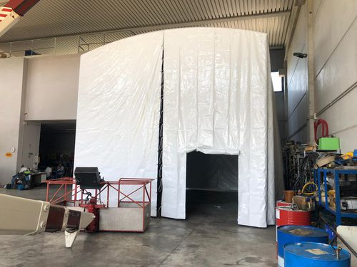 Cabina di sabbiatura per cantiere navale - AT002A - Yachtgarage