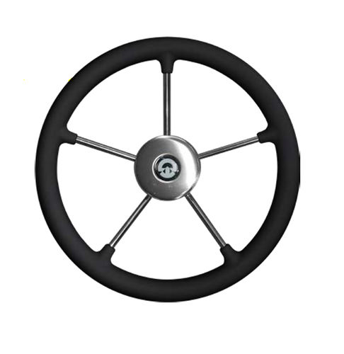 Volante per barca a motore in acciaio inossidabile - VR01 - Riviera srl Genova - racing / a cinque razze / nero