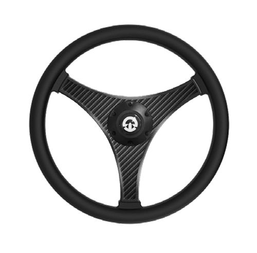 Volante per barca a motore rivestimento in cuoio - VR04 - Riviera srl Genova - in carbonio / racing / a tre razze