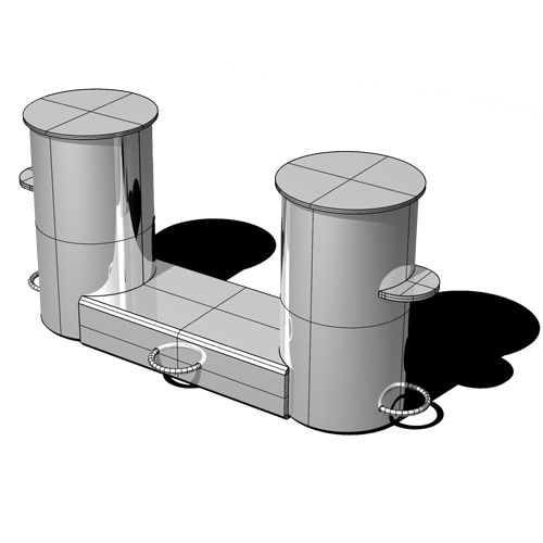 Bitta per nave - Double Bollards - Posidonia S.r.l. - doppia / in acciaio galvanizzato / in ferro