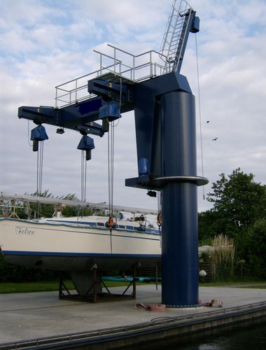 Gru per marina - SRC 420 - SCHILSTRA BOATLIFT SYSTEMS - a bandiera girevole