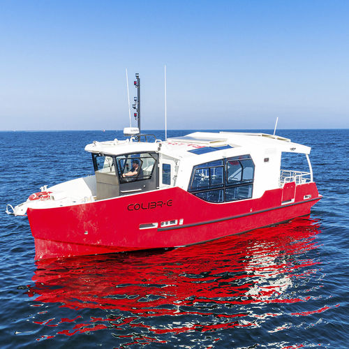 Barca professionale barca per trasporto passeggeri - H60 : 12m COLIBR-E - ODC MARINE - entrobordo / ibrida diesel-elettrica / in alluminio