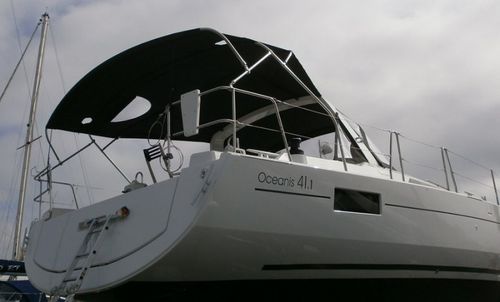 Tendalino parasole per barca a vela - Oceanis 41.1 - TTOP Nautic - per cabina di pilotaggio / con struttura in alluminio / con struttura in acciaio inossidabile