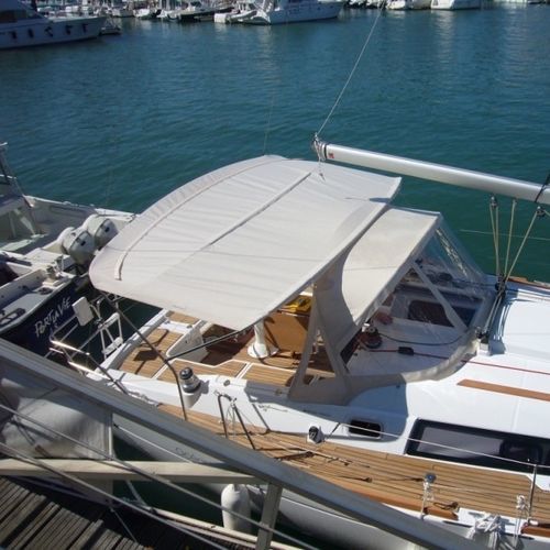Tendalino parasole per barca a vela - Oceanis 37 - TTOP Nautic - per cabina di pilotaggio / con struttura in acciaio inossidabile / in acrilico