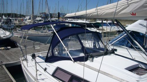 Capote di tuga per barca a vela - Oceanis 31 - TTOP Nautic - per cabina di pilotaggio / blu / rossa