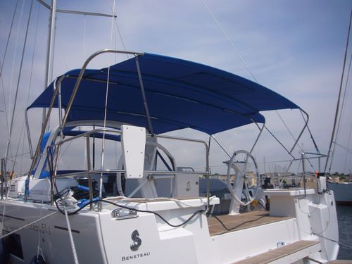 Tendalino parasole per barca a vela - Oceanis 51.1 - TTOP Nautic - per cabina di pilotaggio / per timoniere / con struttura in alluminio